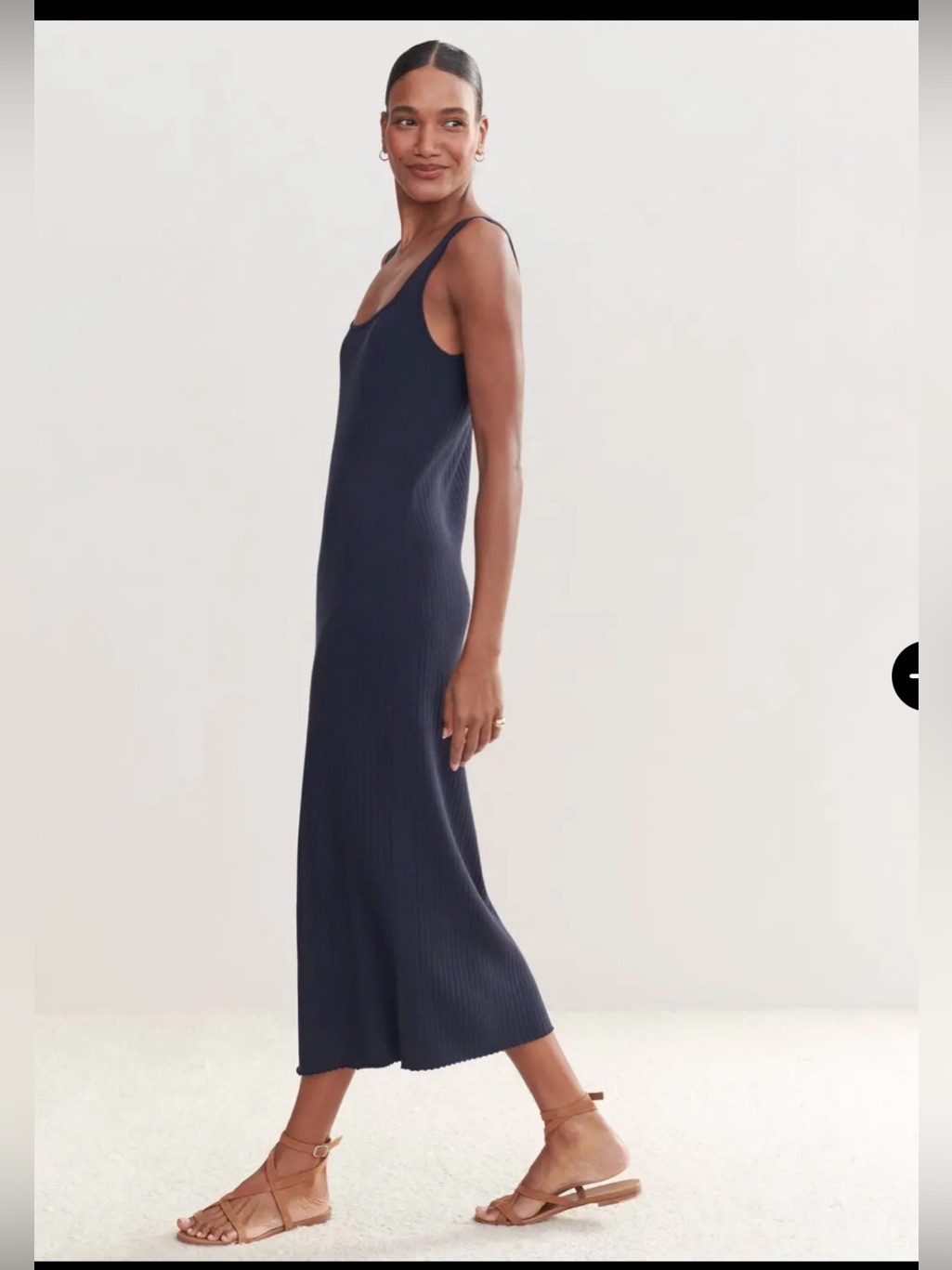 Jenni Kayne Ribbed Knit Dress In Navy Blue